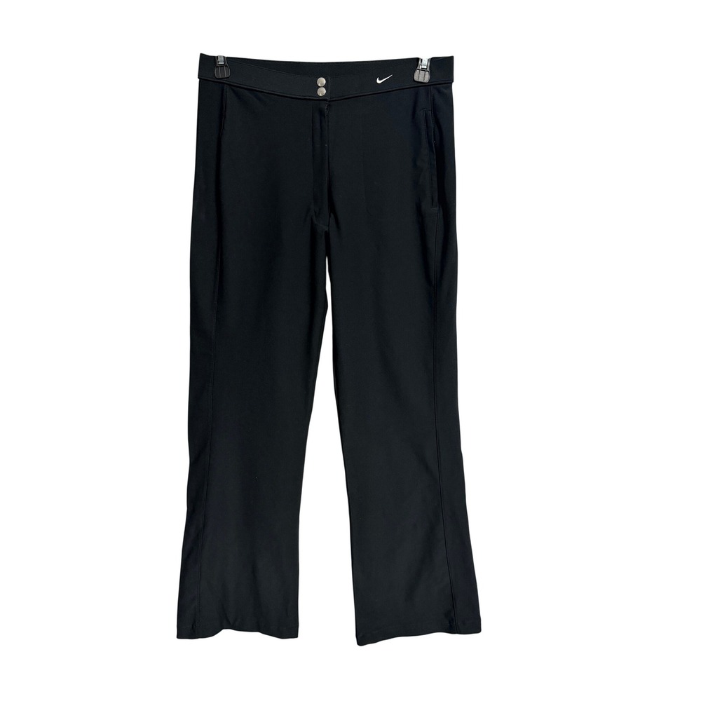 Nike Dri-FIT Black Athletic Pants Womens Large Straight Leg Stretch Performance
